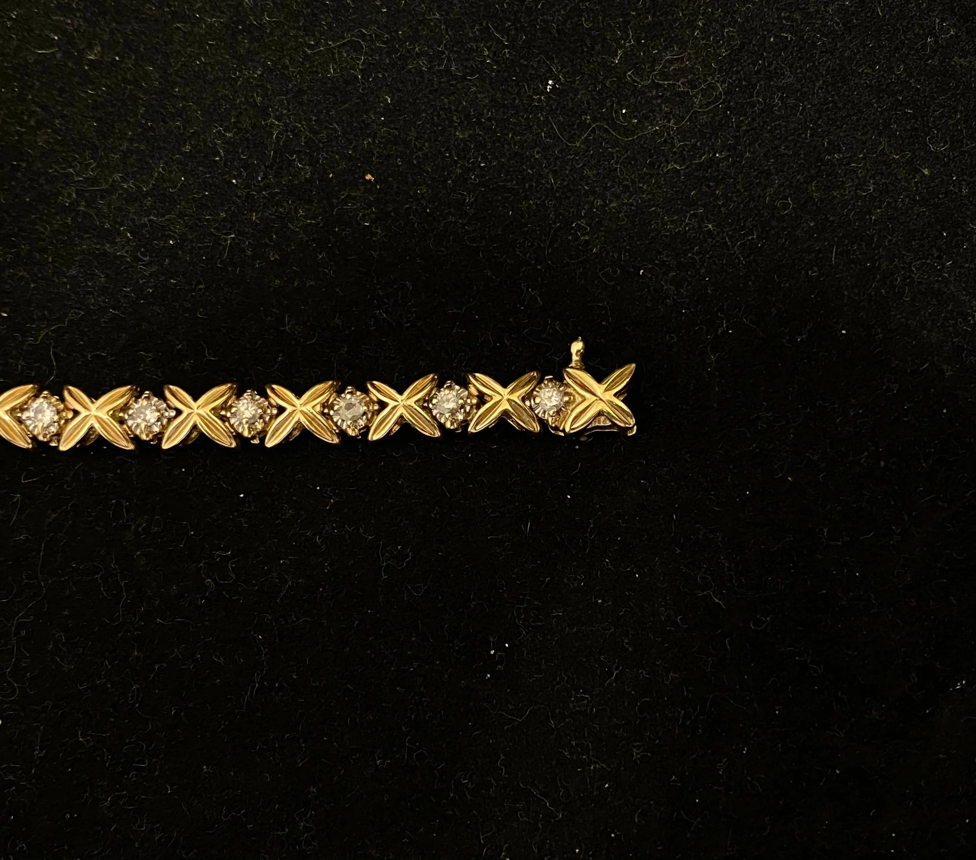 BRACELET Tennis Style Unique Designer’s Solid YG w/Diamonds - $15K APR w/ CoA!!!