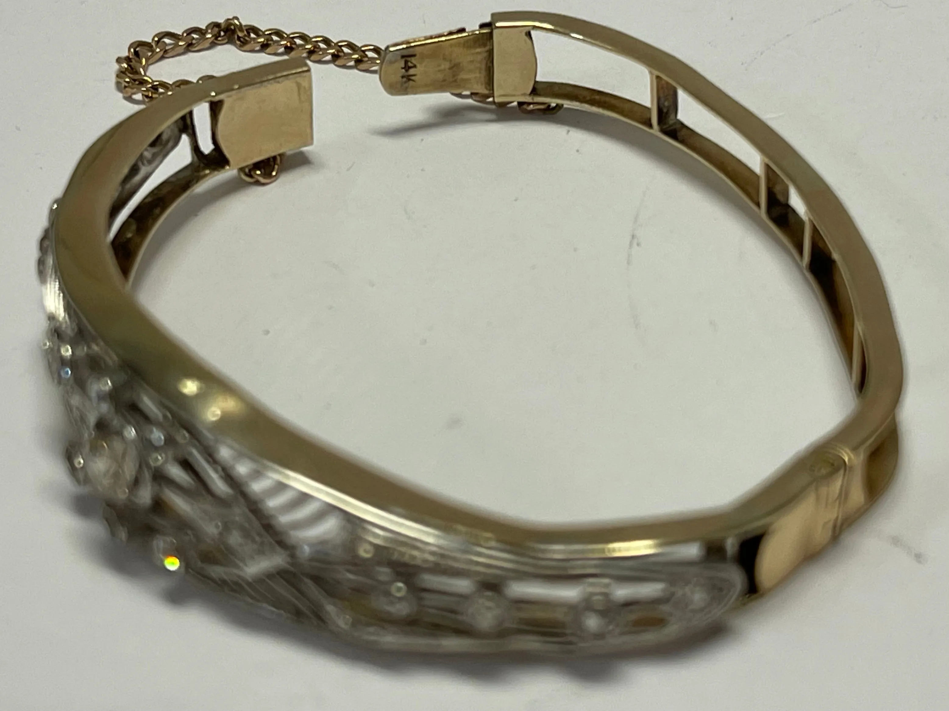 Bracelet Victorian Style C. 1900s Solid Gold & Diamonds Piece - $13K APR w/ CoA!