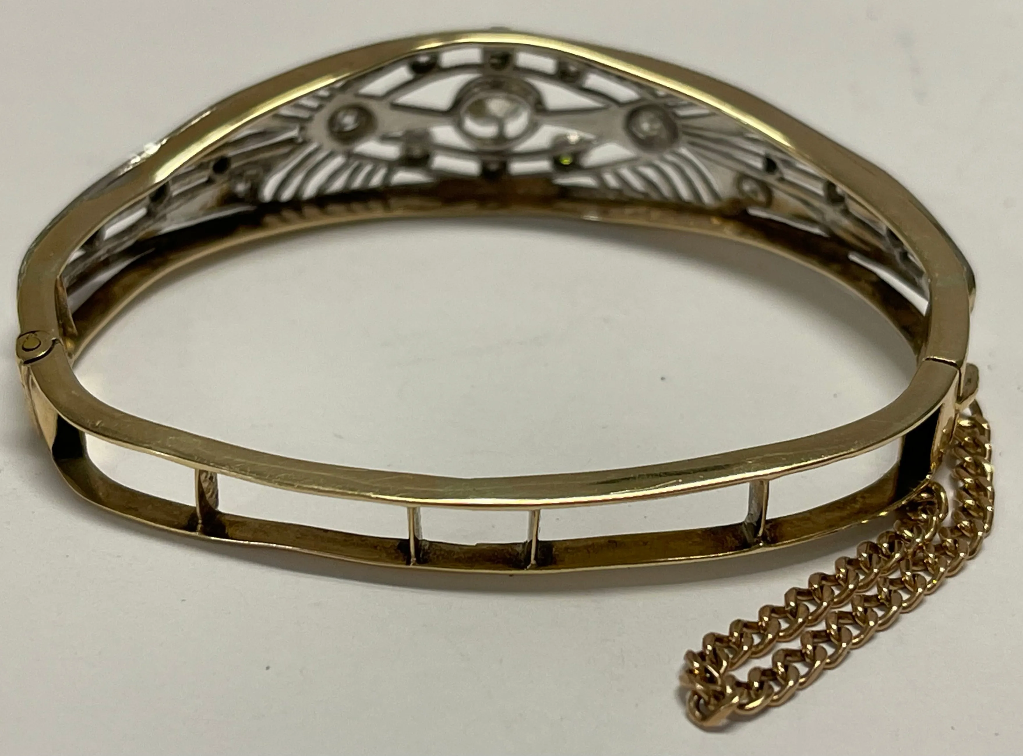 Bracelet Victorian Style C. 1900s Solid Gold & Diamonds Piece - $13K APR w/ CoA!