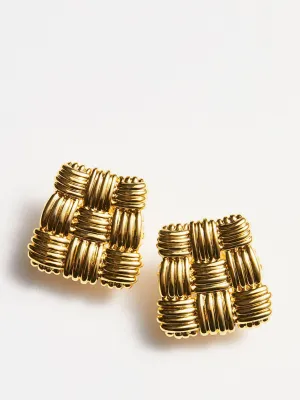 Braided stud earrings