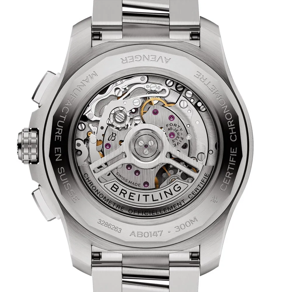 Breitling Avenger B01 Chronograph 44mm Black Dial Automatic Gents Watch AB0147101B1A1