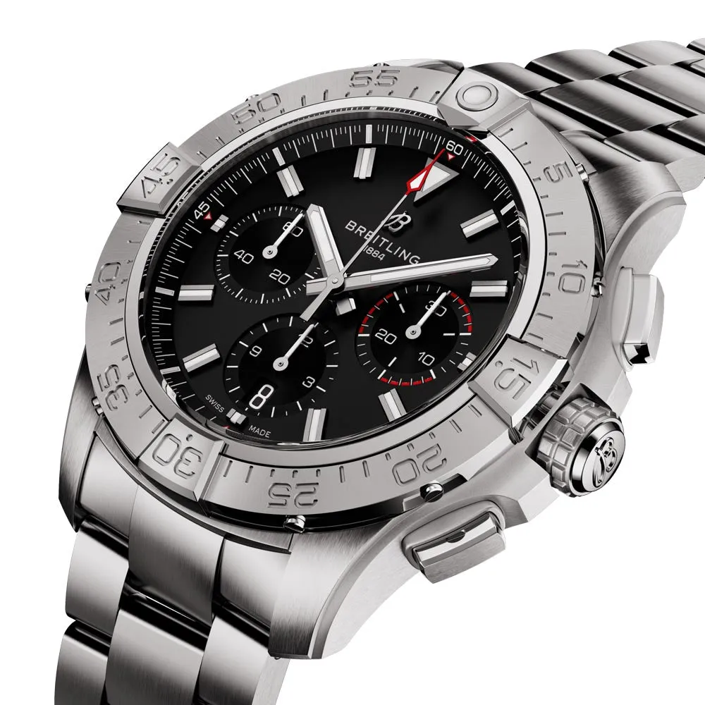 Breitling Avenger B01 Chronograph 44mm Black Dial Automatic Gents Watch AB0147101B1A1