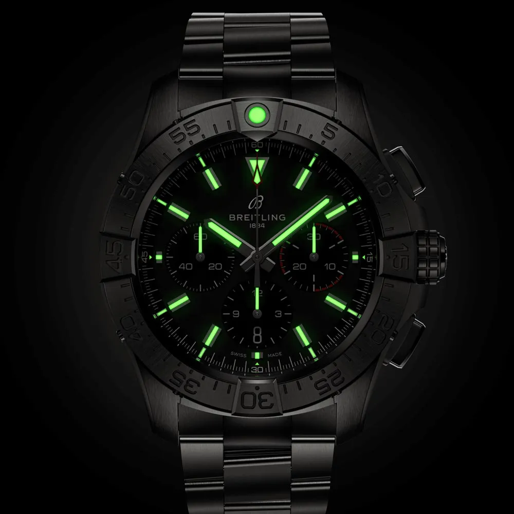 Breitling Avenger B01 Chronograph 44mm Black Dial Automatic Gents Watch AB0147101B1A1