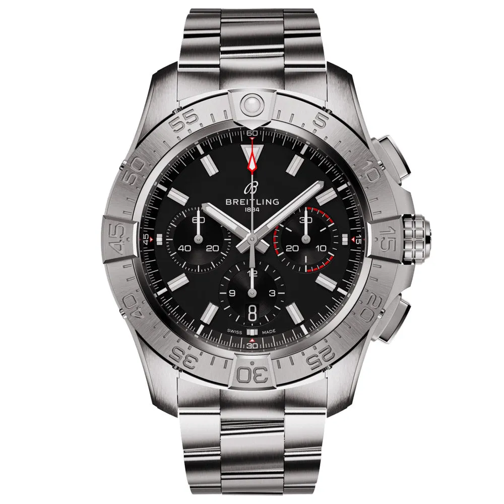 Breitling Avenger B01 Chronograph 44mm Black Dial Automatic Gents Watch AB0147101B1A1