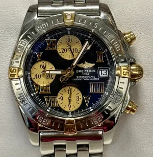 BREITLING Chronograph Automatic Men's Stainless Steel w/18K Gold-$15K APR w/ COA