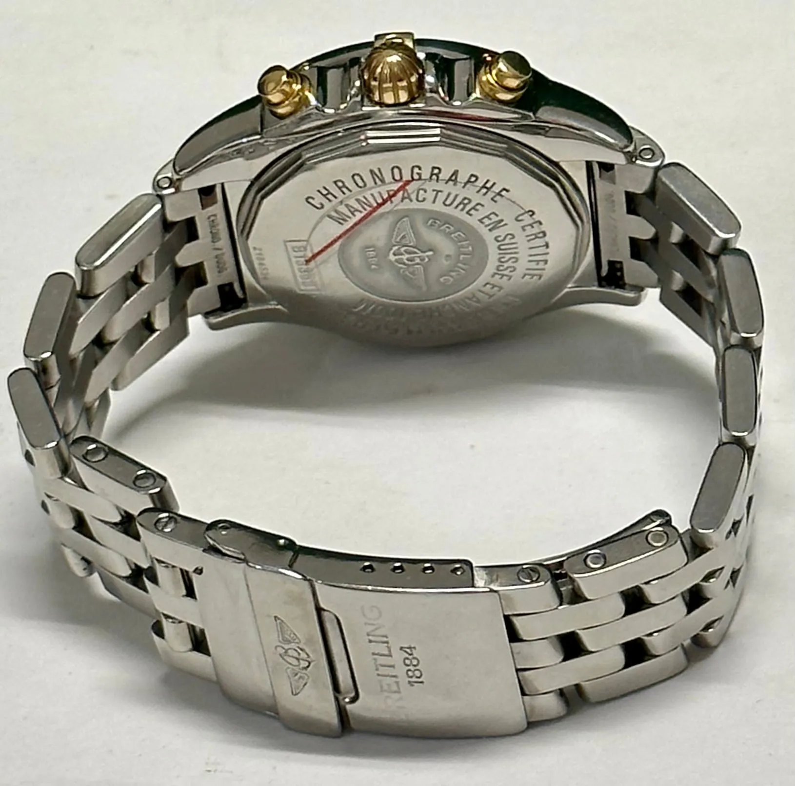 BREITLING Chronograph Automatic Men's Stainless Steel w/18K Gold-$15K APR w/ COA