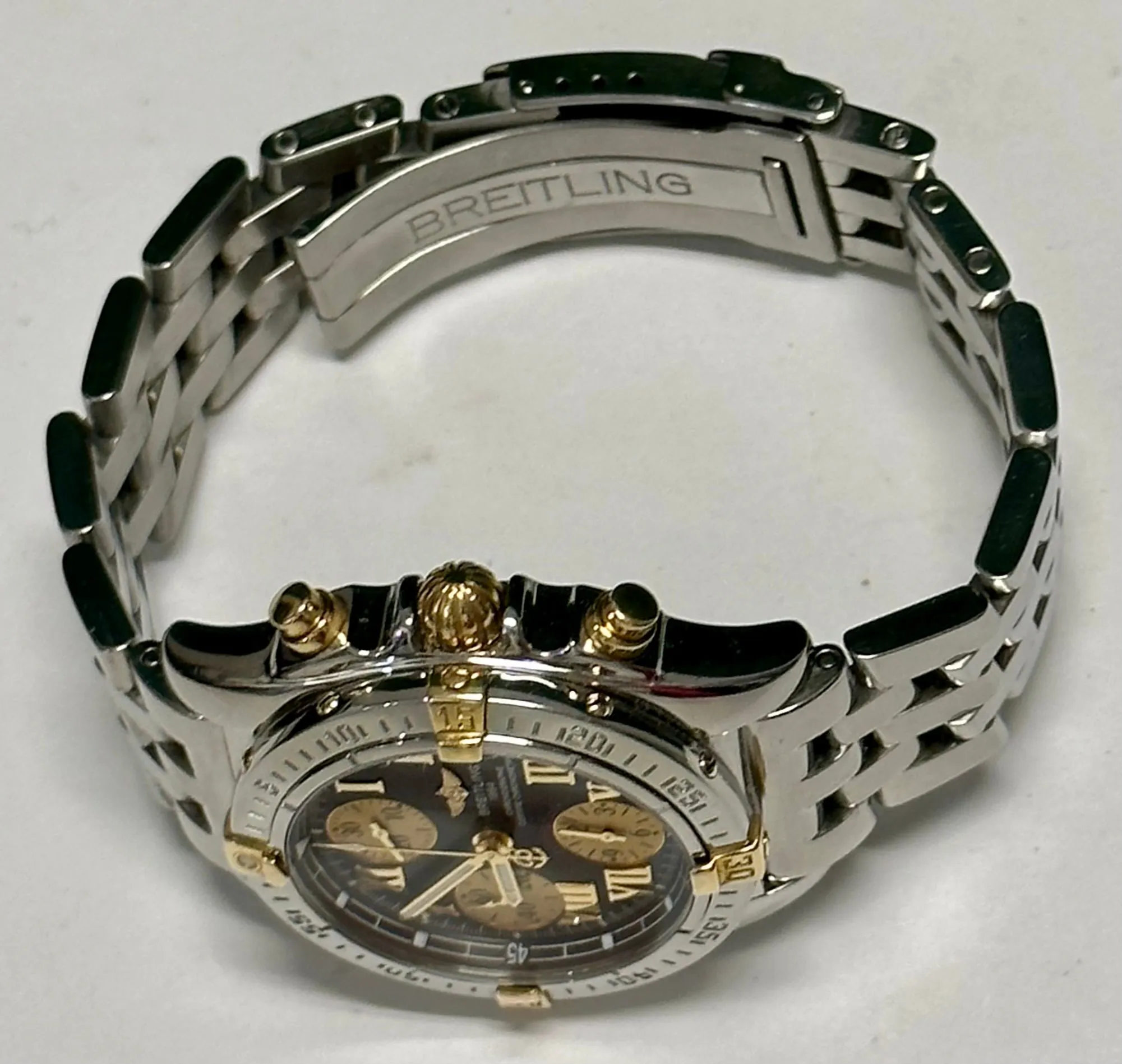 BREITLING Chronograph Automatic Men's Stainless Steel w/18K Gold-$15K APR w/ COA