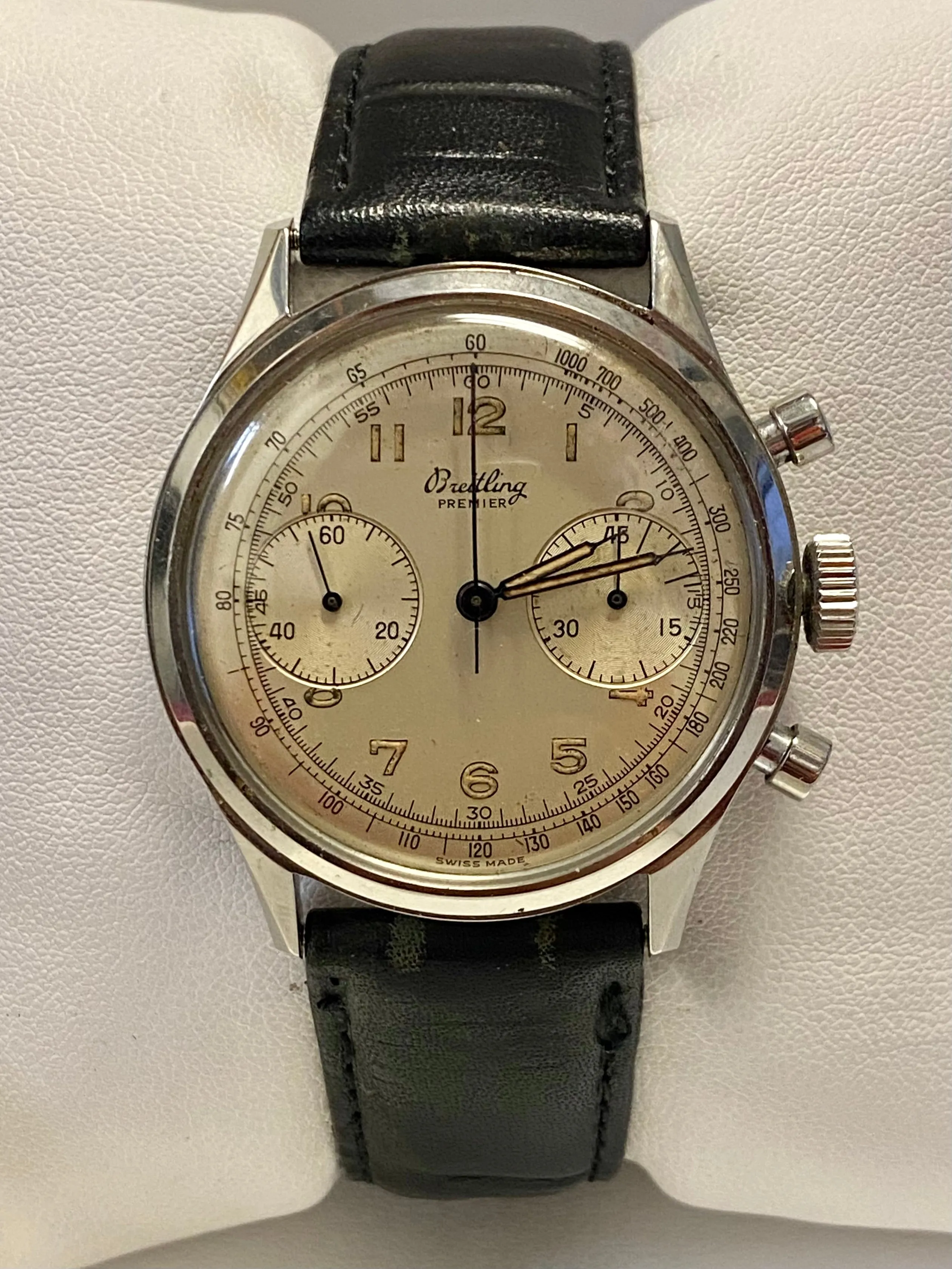 BREITLING Chronograph Circa 1940's Stainless Steel Mechanical - $35K APR w/ COA!