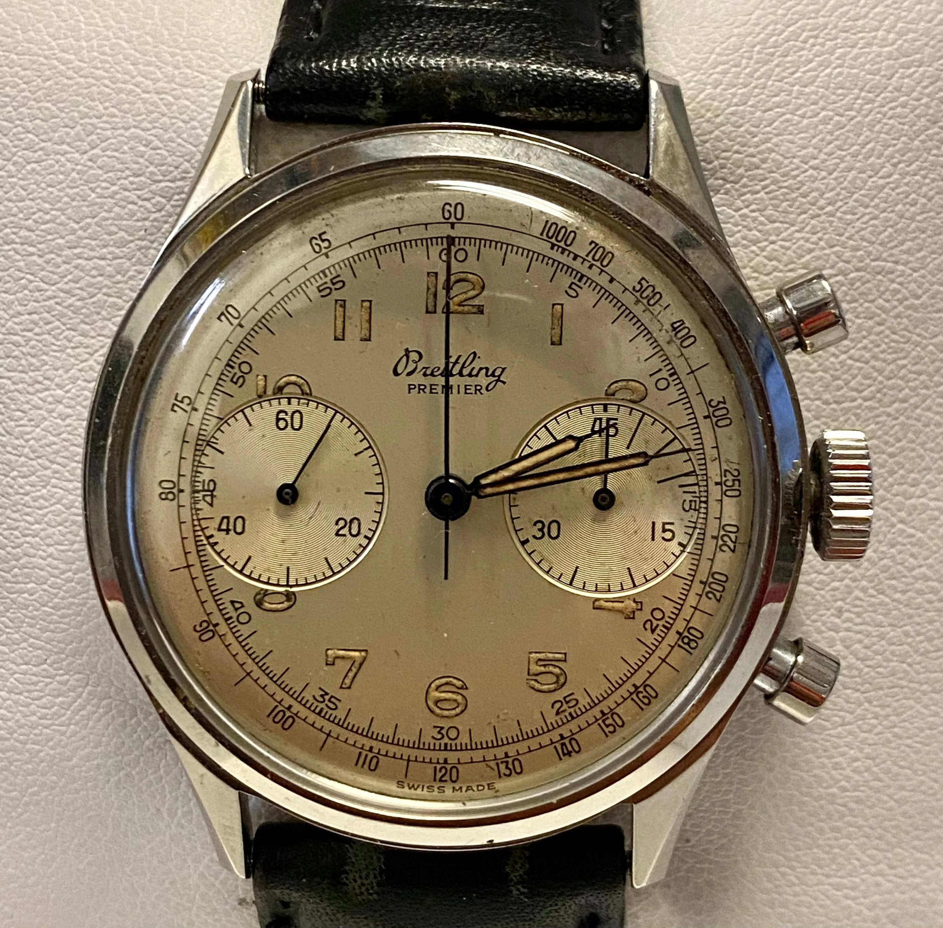 BREITLING Chronograph Circa 1940's Stainless Steel Mechanical - $35K APR w/ COA!