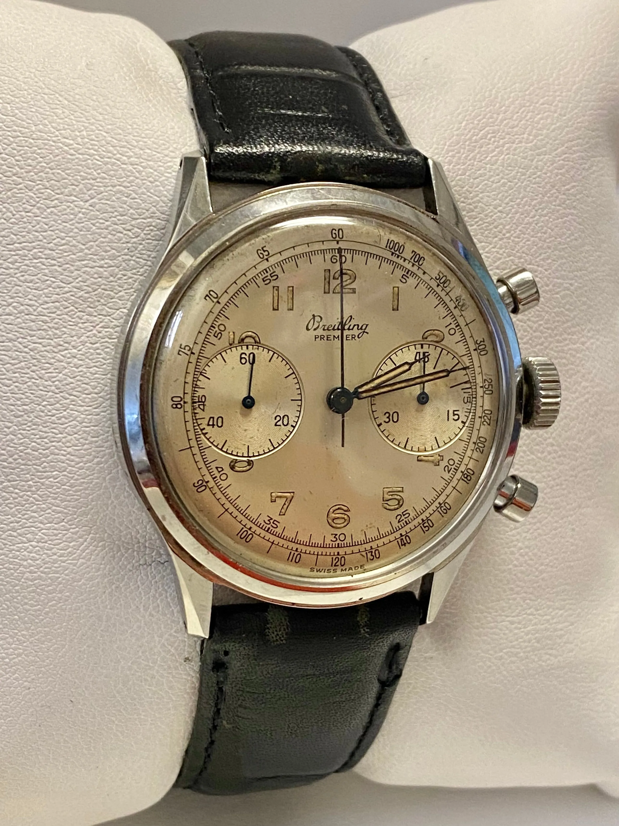 BREITLING Chronograph Circa 1940's Stainless Steel Mechanical - $35K APR w/ COA!