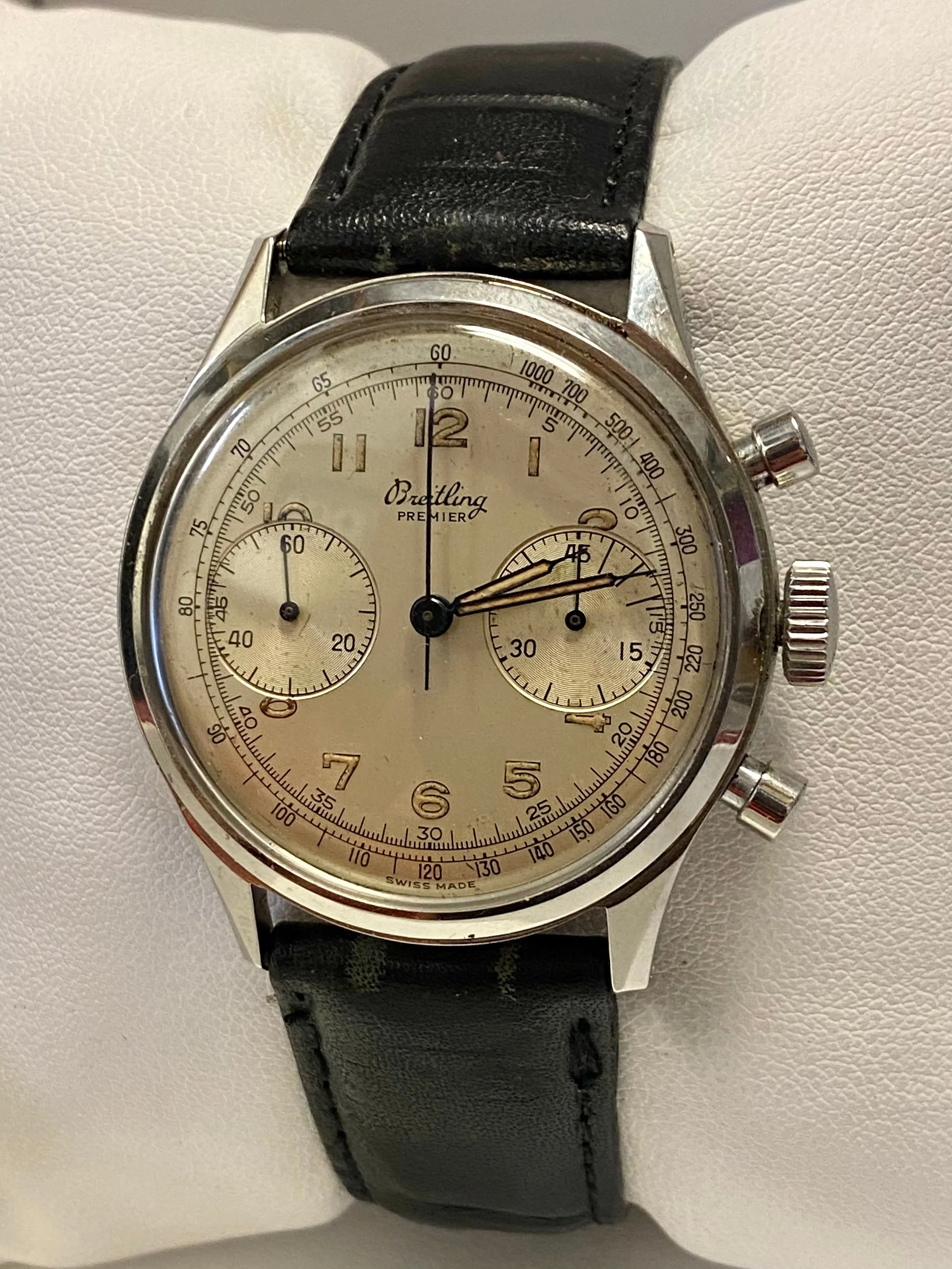 BREITLING Chronograph Circa 1940's Stainless Steel Mechanical - $35K APR w/ COA!