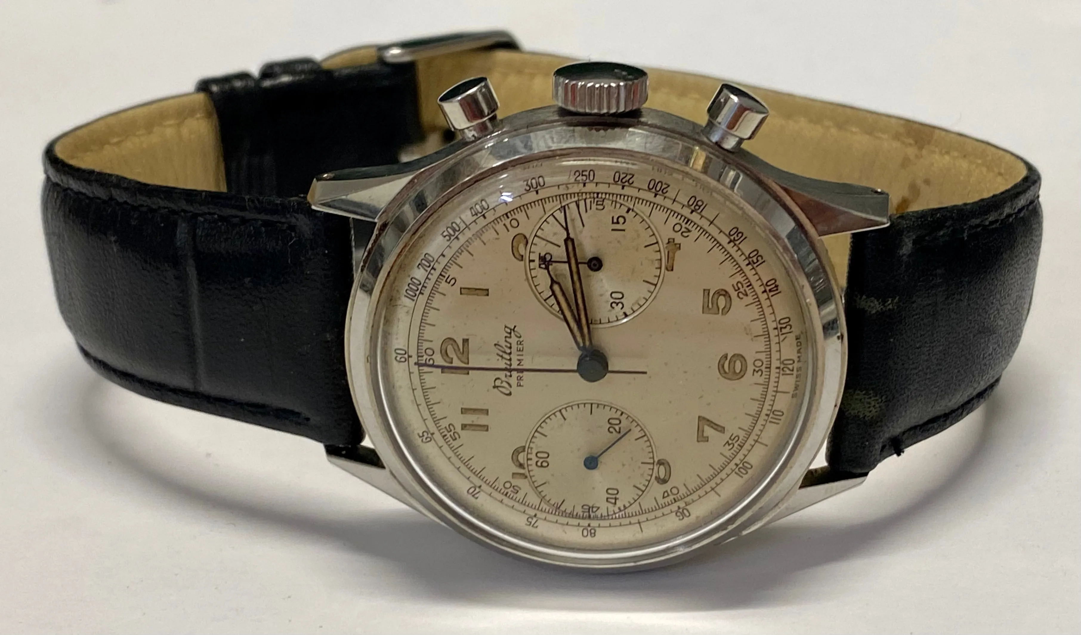 BREITLING Chronograph Circa 1940's Stainless Steel Mechanical - $35K APR w/ COA!