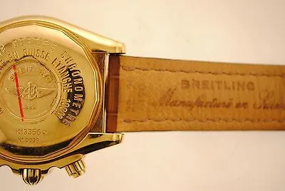 Breitling Chronomat Chronograph Automatic Wristwatch in 18K Yellow Gold with Blue Dial & 3 Subdials - $30K VALUE