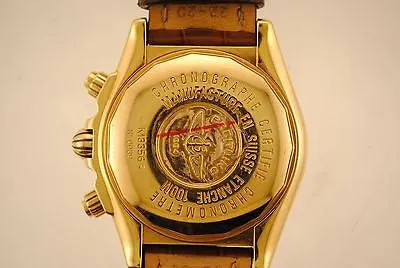 Breitling Chronomat Chronograph Automatic Wristwatch in 18K Yellow Gold with Blue Dial & 3 Subdials - $30K VALUE