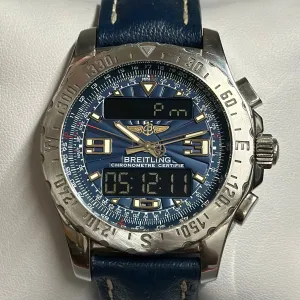 BREITLING Jumbo Dual Time Chronograph, Digital Men's Watch! - $10K APR w/ COA!!!