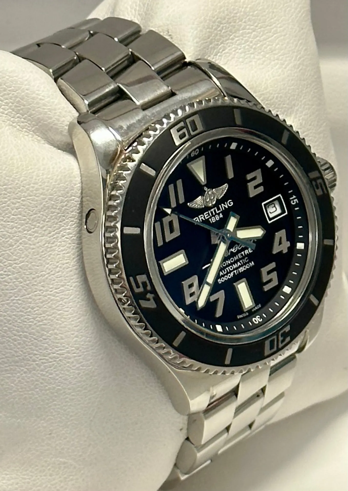 BREITLING Superocean Automatic Stainless Steel Men's Wristwatch-$10K APR w/ COA!