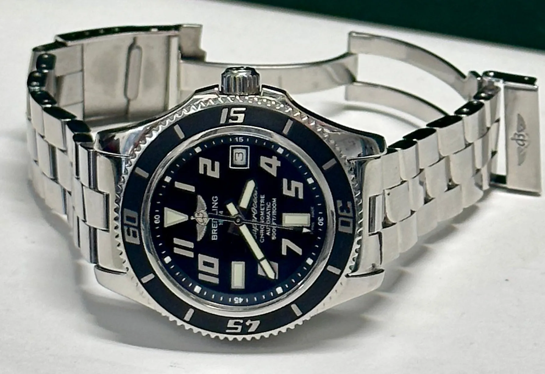 BREITLING Superocean Automatic Stainless Steel Men's Wristwatch-$10K APR w/ COA!