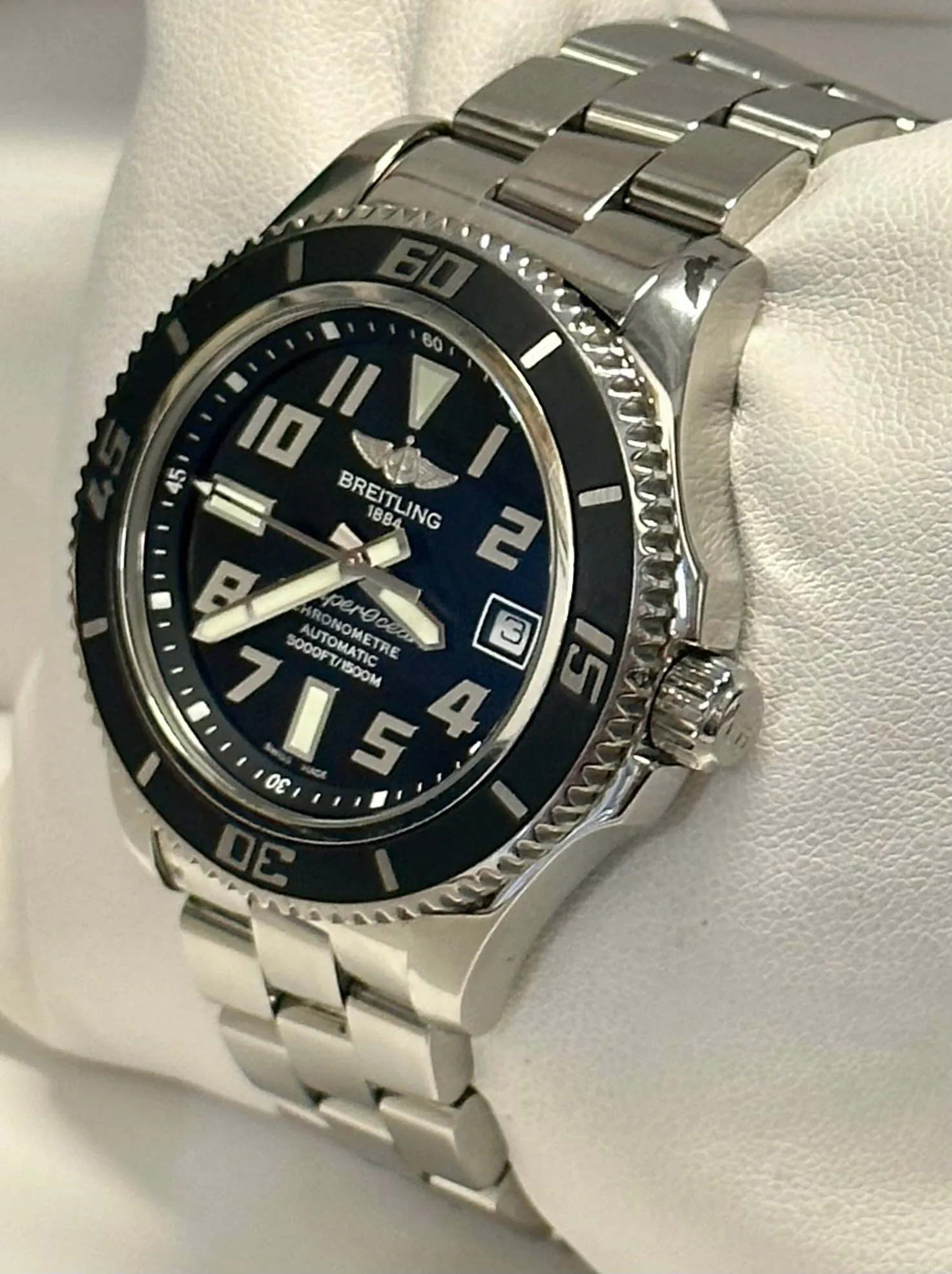 BREITLING Superocean Automatic Stainless Steel Men's Wristwatch-$10K APR w/ COA!