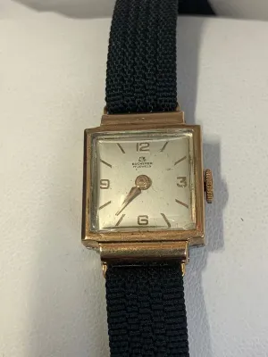 Bucherer Ladies Vintage 1940s Watch Rose Gold Case SS Back - $4K APR w COA!