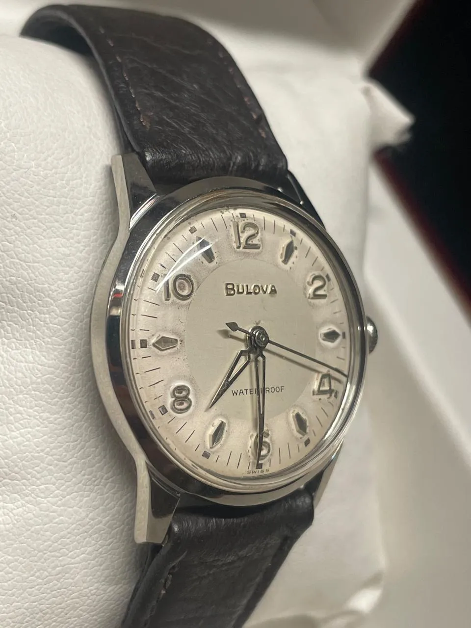 Bulova Stainless Steel Watch - Off-White Dial, Military Design- $6K APR w/ COA!!
