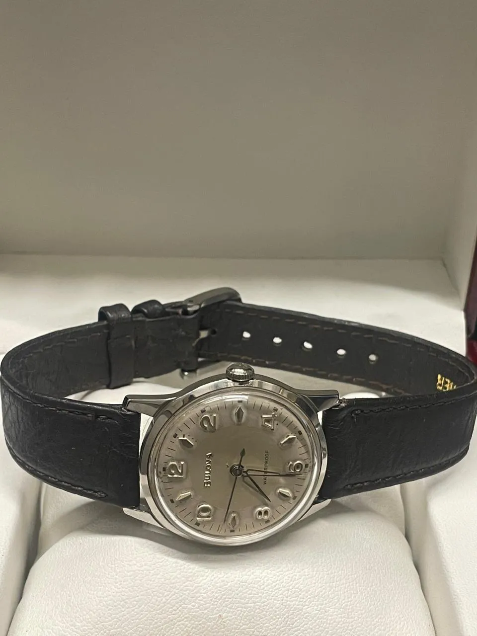 Bulova Stainless Steel Watch - Off-White Dial, Military Design- $6K APR w/ COA!!