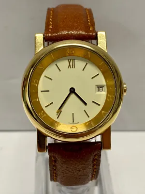 BVLGARI 18K YG Men's Watch Unique Ivory Dial Lmt. Edition New - $30K APR w/ COA!