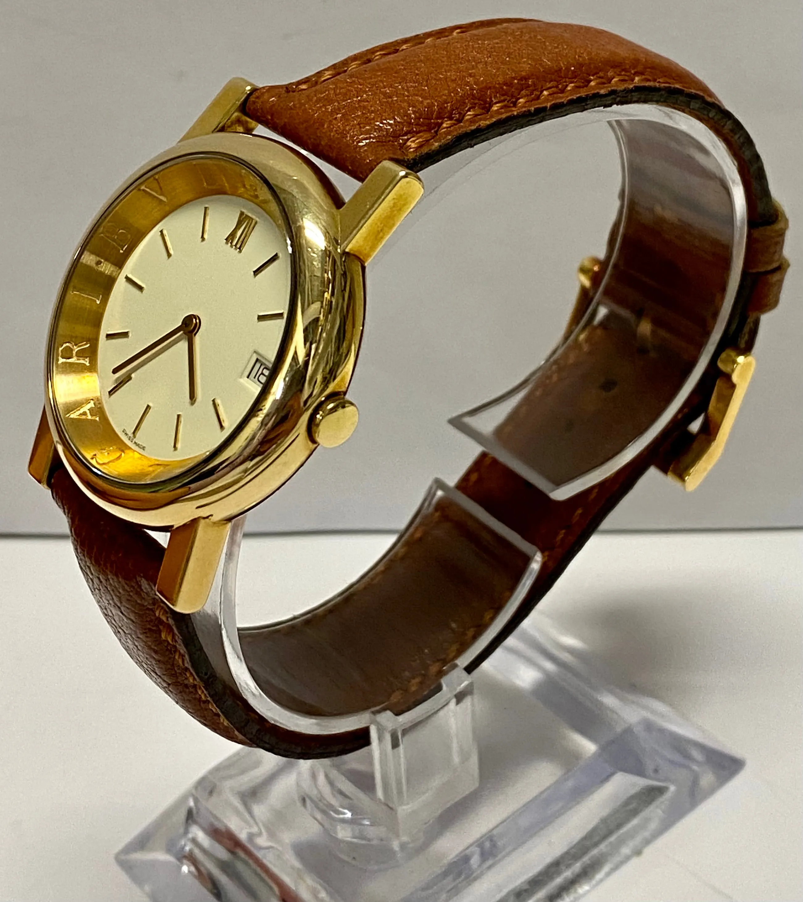 BVLGARI 18K YG Men's Watch Unique Ivory Dial Lmt. Edition New - $30K APR w/ COA!