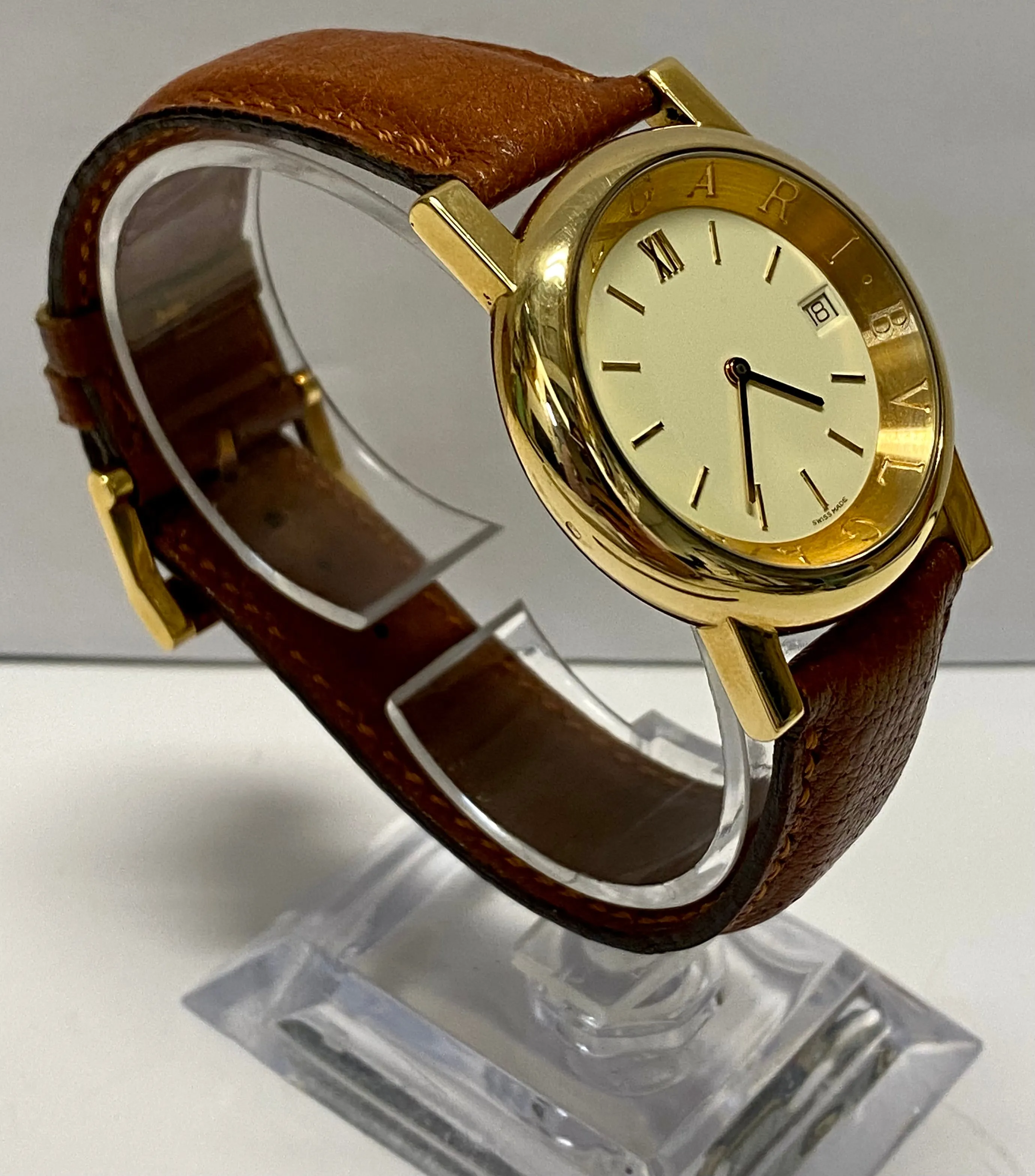 BVLGARI 18K YG Men's Watch Unique Ivory Dial Lmt. Edition New - $30K APR w/ COA!