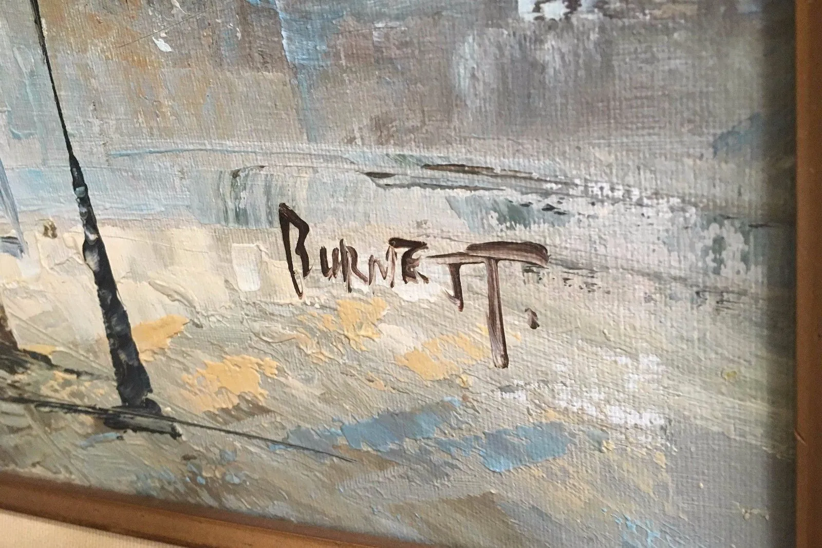 Caroline Burnett, "Montmartre, Paris", Original Oil Painting, Signed - $2K Apr Value *