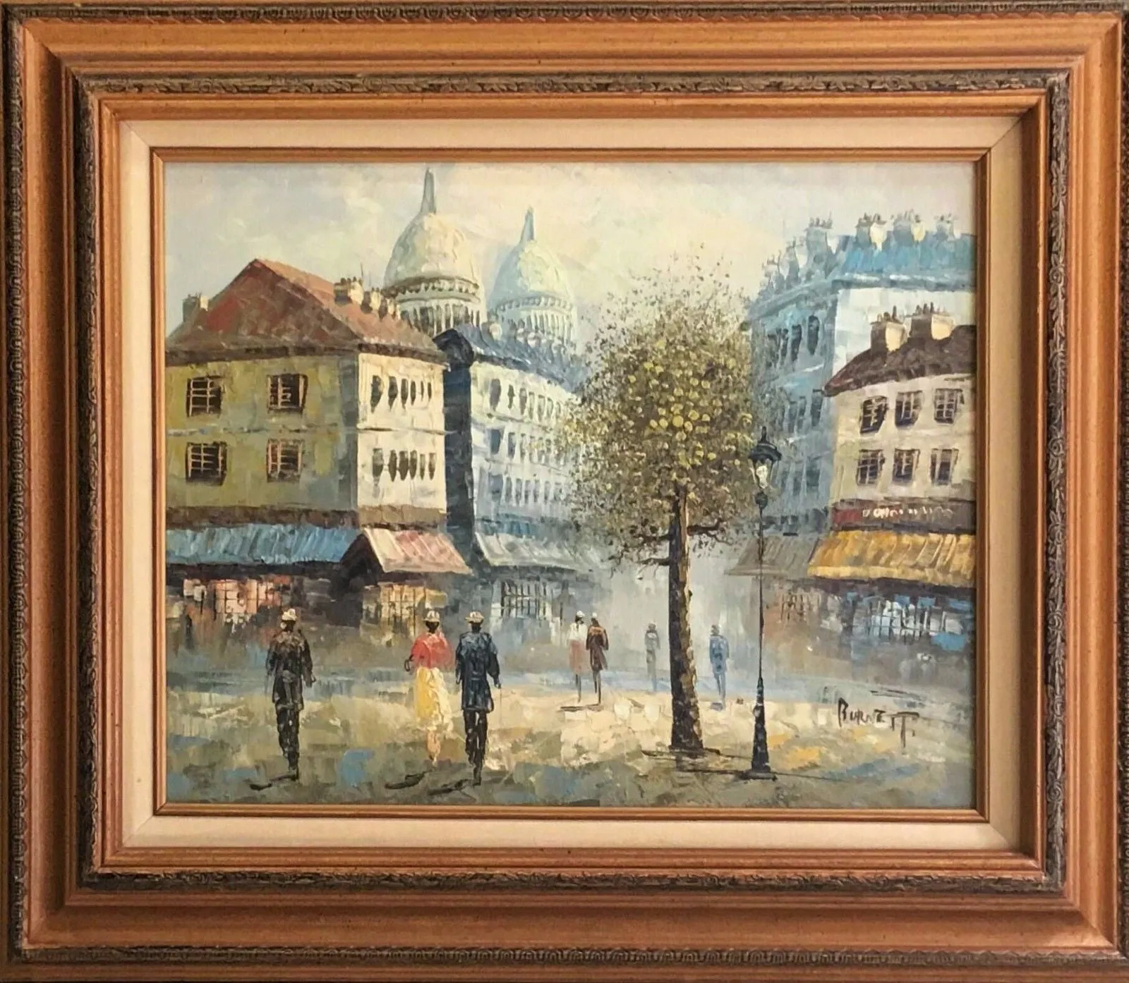 Caroline Burnett, "Montmartre, Paris", Original Oil Painting, Signed - $2K Apr Value *