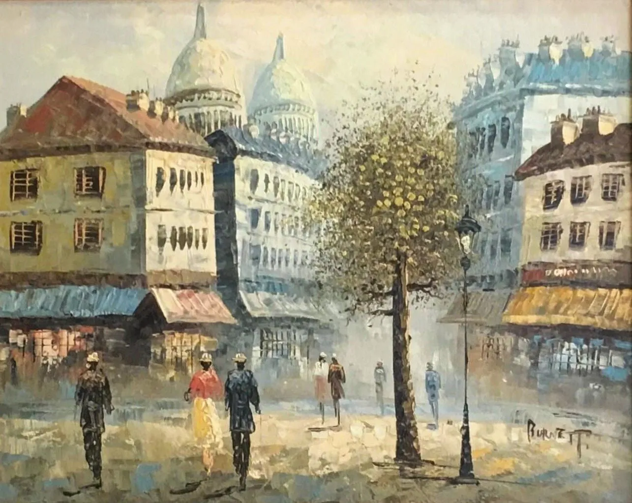 Caroline Burnett, "Montmartre, Paris", Original Oil Painting, Signed - $2K Apr Value *