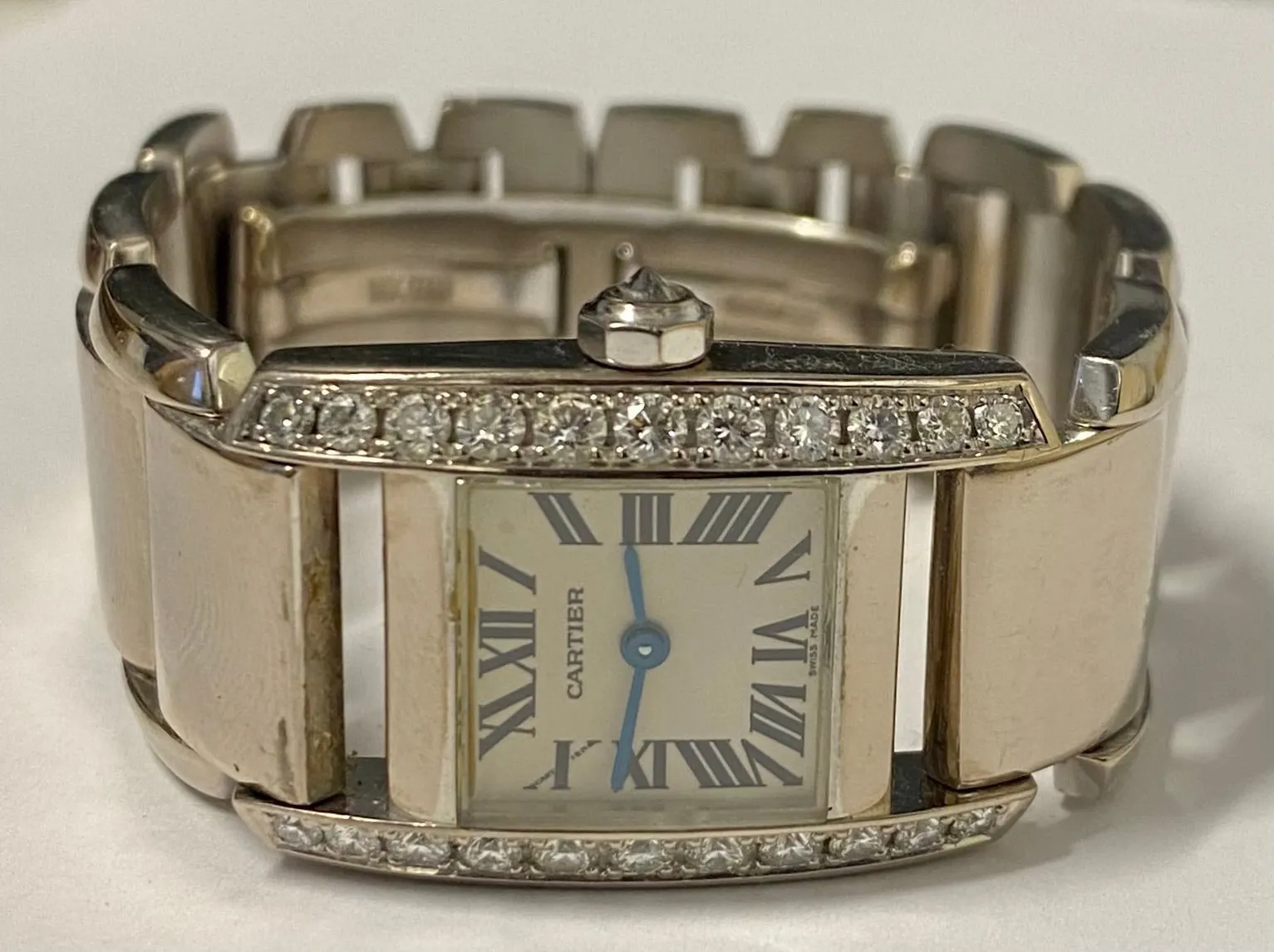 CARTIER 18K White Gold 23 Diamonds Circa 2000's Wristwatch - $70K APR w/ COA!!!!