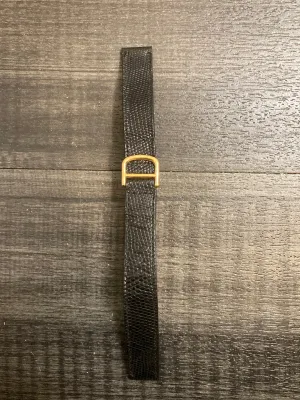 CARTIER Black Lizard Watch Strap for Deployment - $700 APR VALUE w/ CoA! ✓
