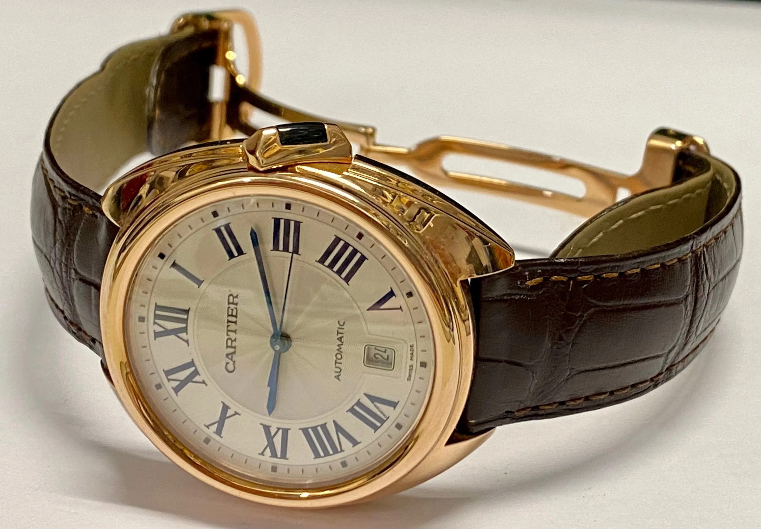 CARTIER Cle De Unisex 18K RG Limited Edition Autom Brand New - $50K APR w/ COA!!