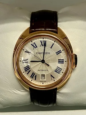 CARTIER Cle De Unisex 18K RG Limited Edition Autom Brand New - $50K APR w/ COA!!