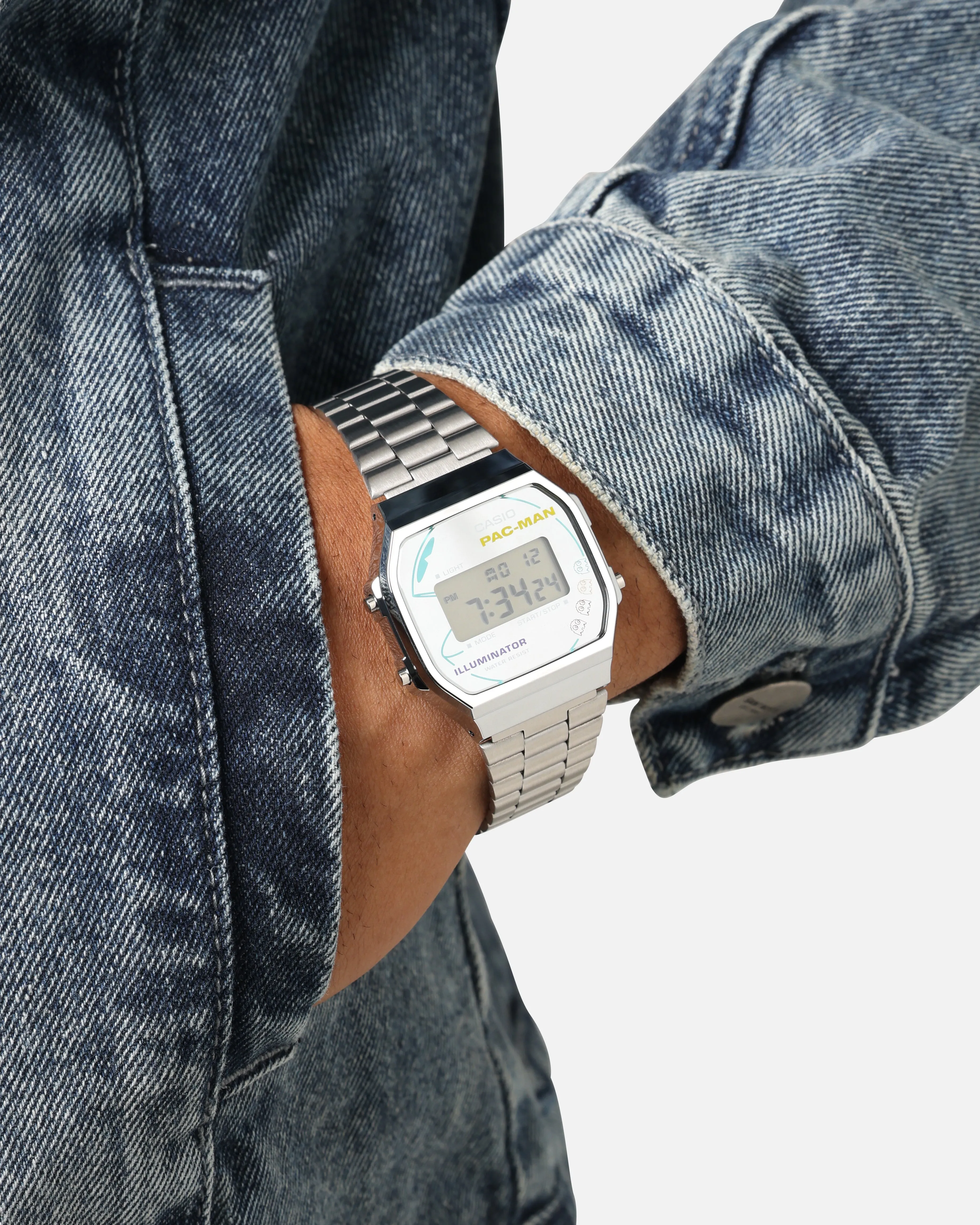 Casio A168WEPC-7A X Pac-Man Watch Silver