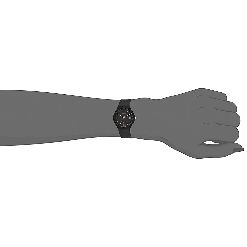 Casio Men's Black Dial Resin Band Japanese Quartz Watch - MW-59-1EVDF