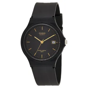 Casio Men's Black Dial Resin Band Japanese Quartz Watch - MW-59-1EVDF