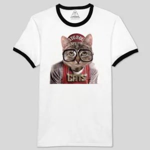 CAT FROM MARS MEN'S RINGER TEE