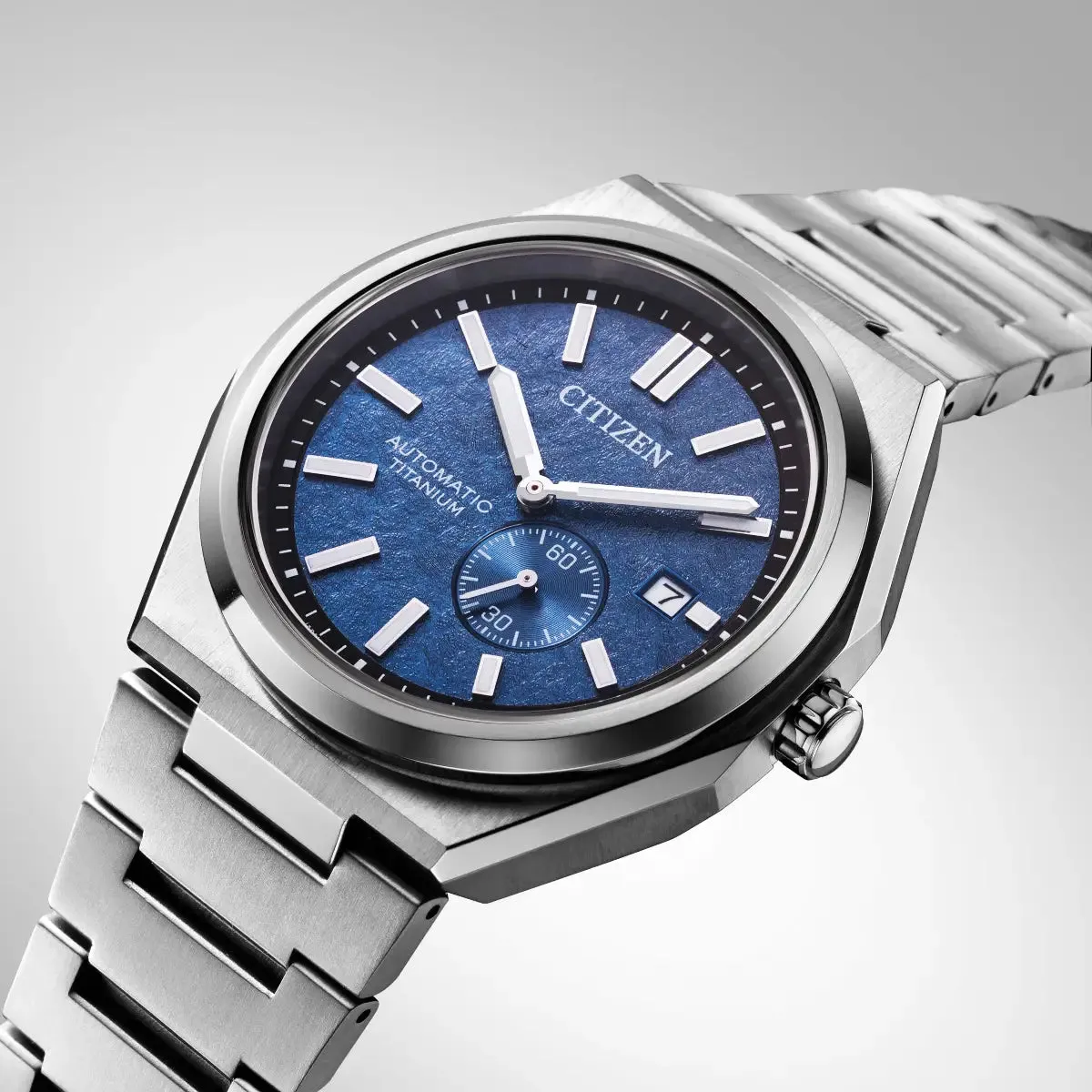 Citizen Automatic Mens Zenshin Textured Blue Super Titanium™ Watch