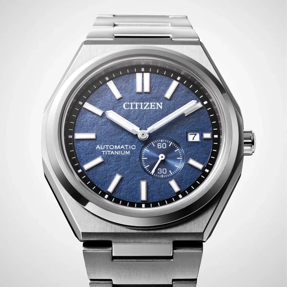 Citizen Automatic Mens Zenshin Textured Blue Super Titanium™ Watch
