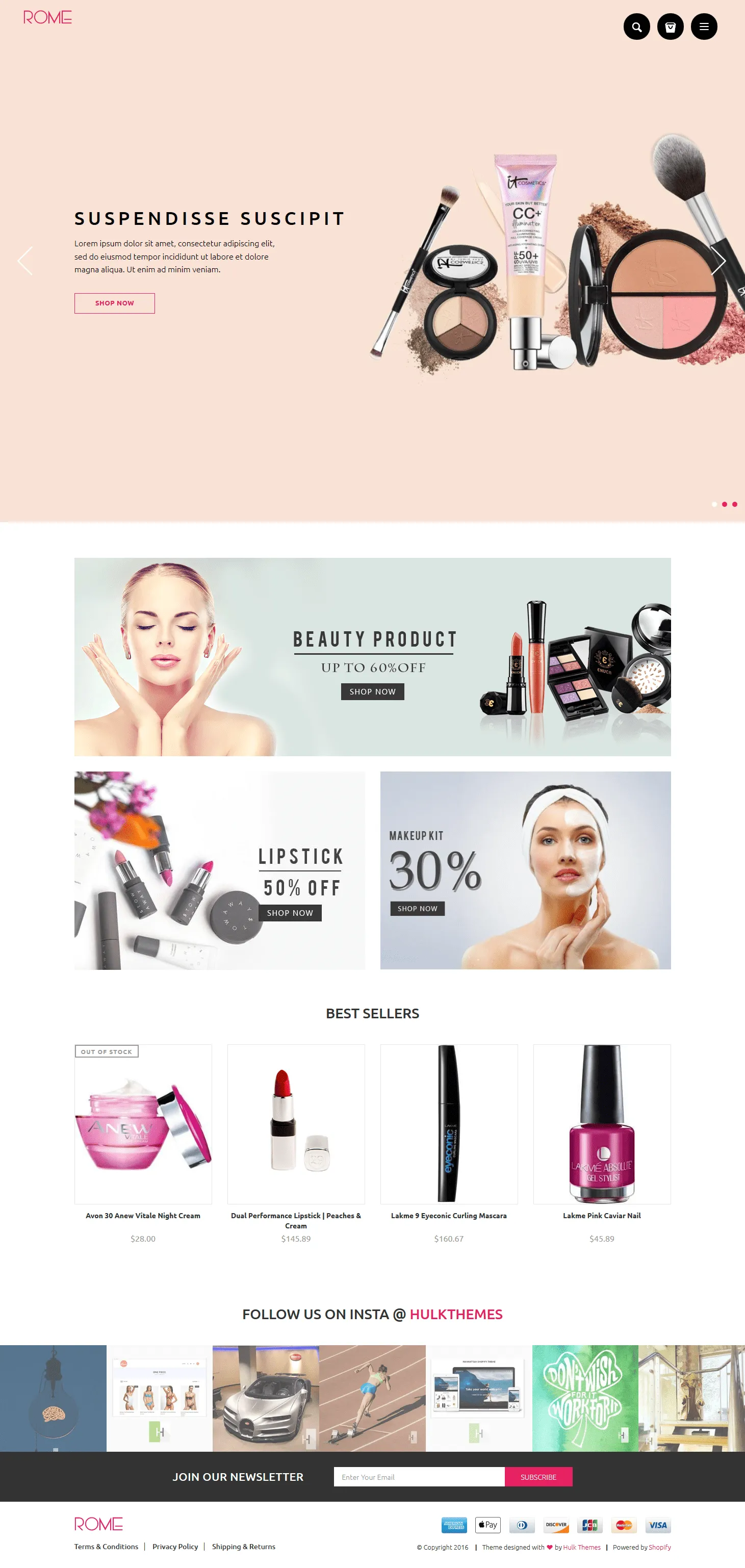 Cosmetics Shopify Theme - Rome - HulkApps
