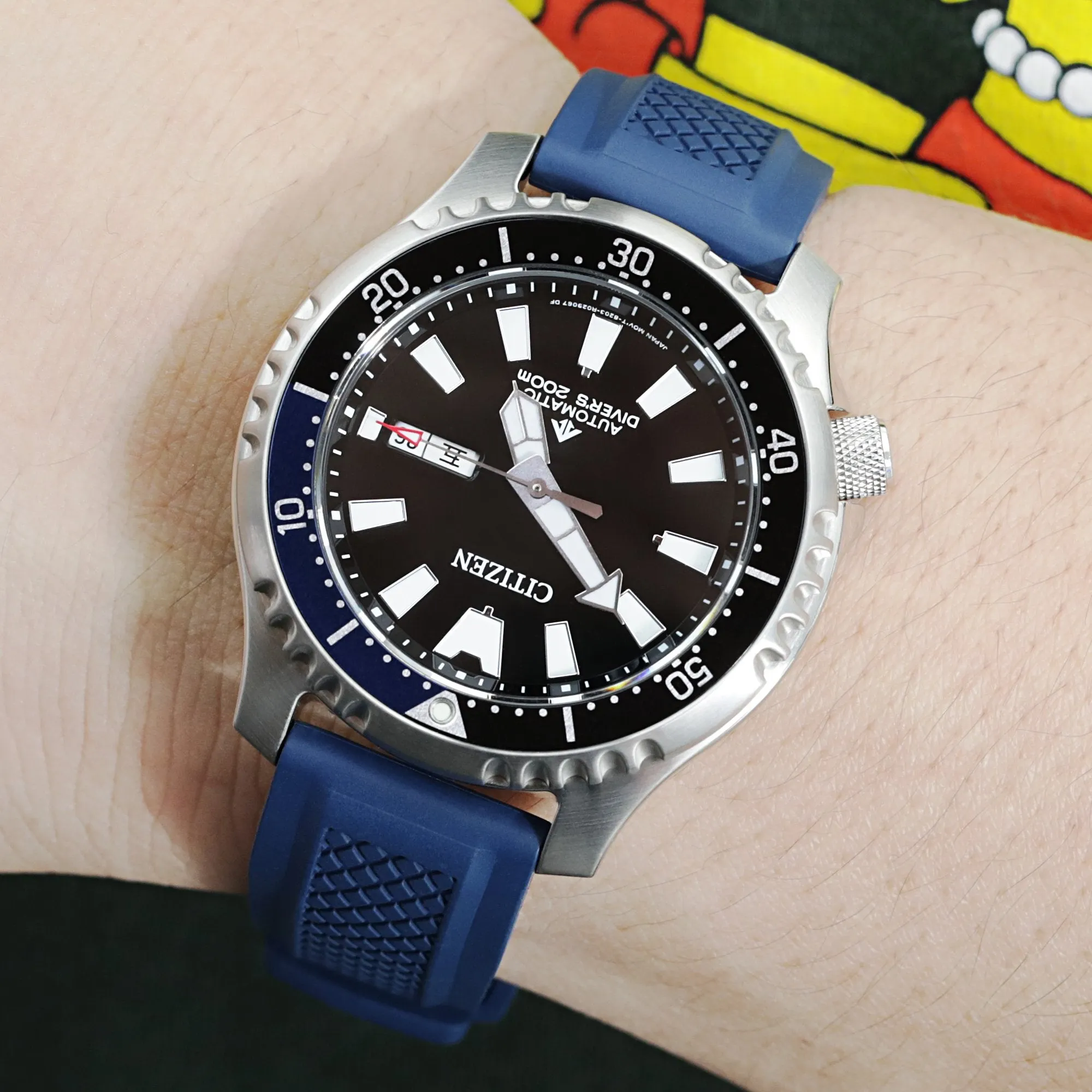 Crisscross Blue FKM Quick Release Rubber Strap