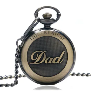 Dad Gifts Series Retro DAD Quartz Pocket Watch