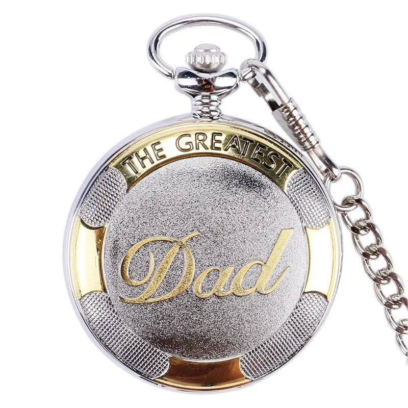 Dad Gifts Series Retro DAD Quartz Pocket Watch