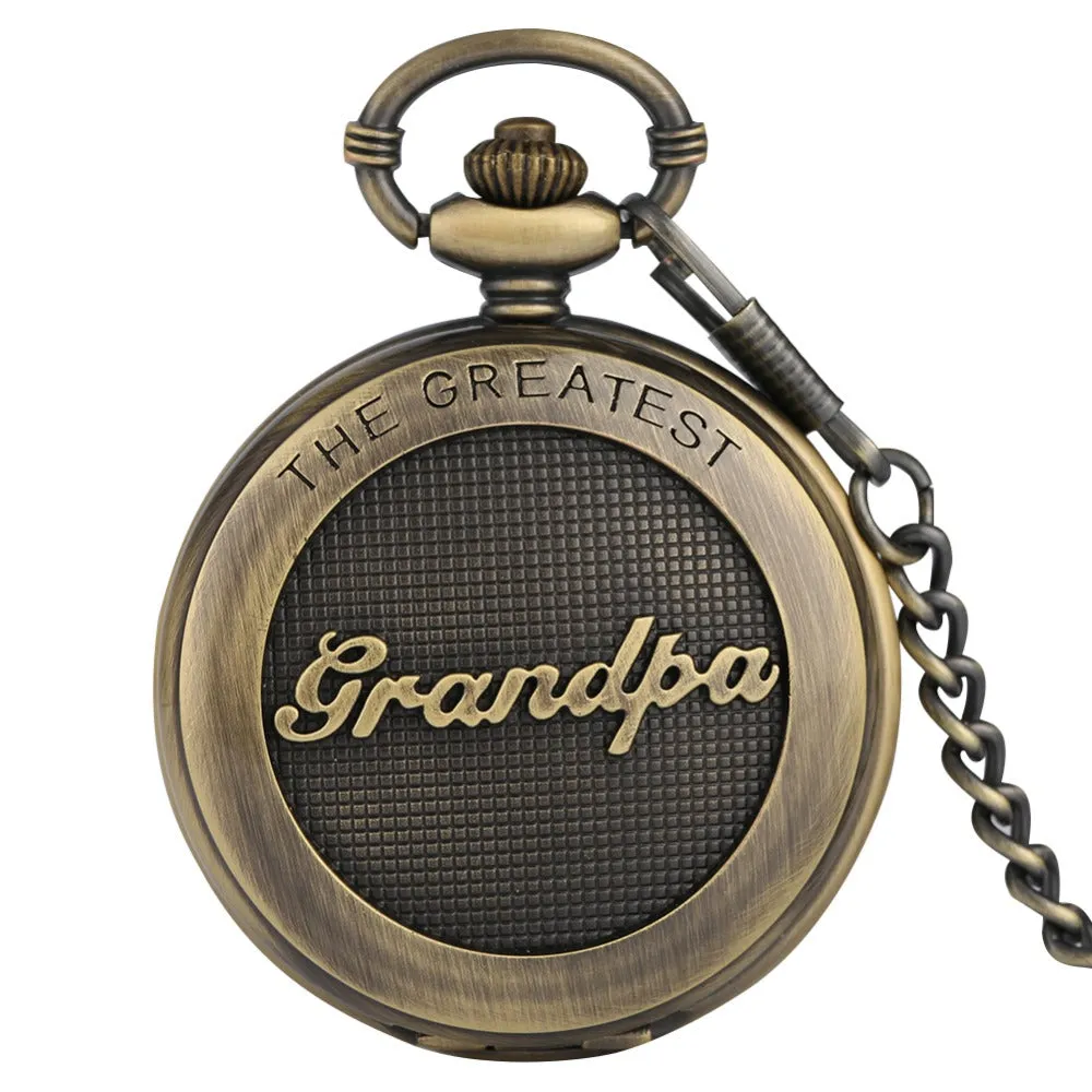 Dad Gifts Series Retro DAD Quartz Pocket Watch