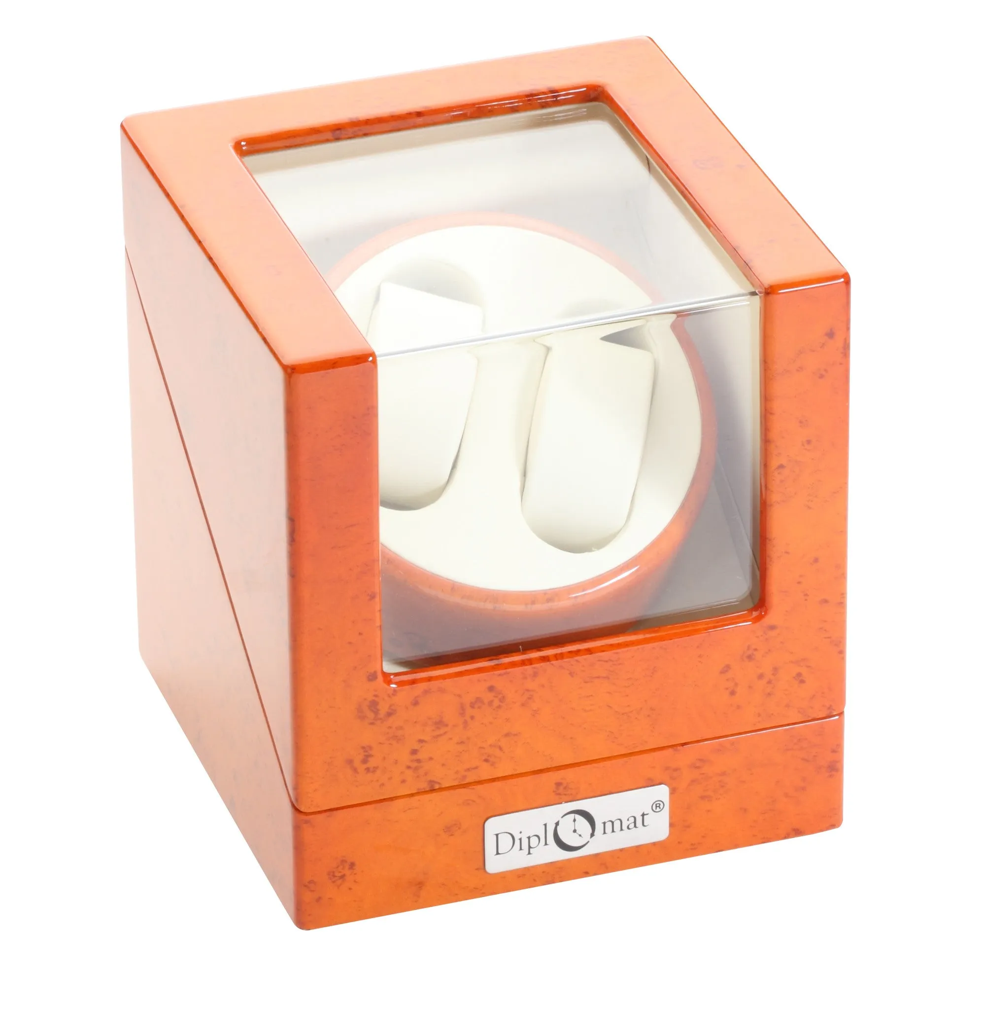 Diplomat Burlwood Double Watch Winder