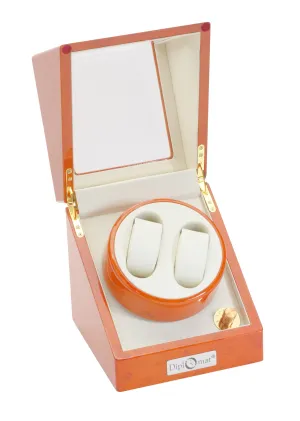 Diplomat Burlwood Double Watch Winder