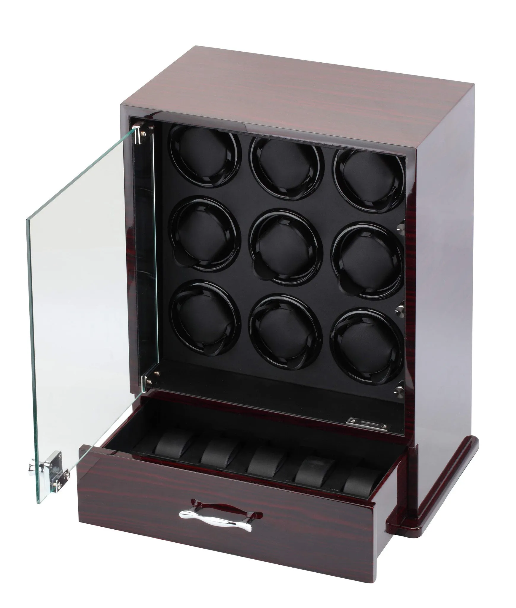 Diplomat Estate Collection Ebony Wood Nine Watch Winder