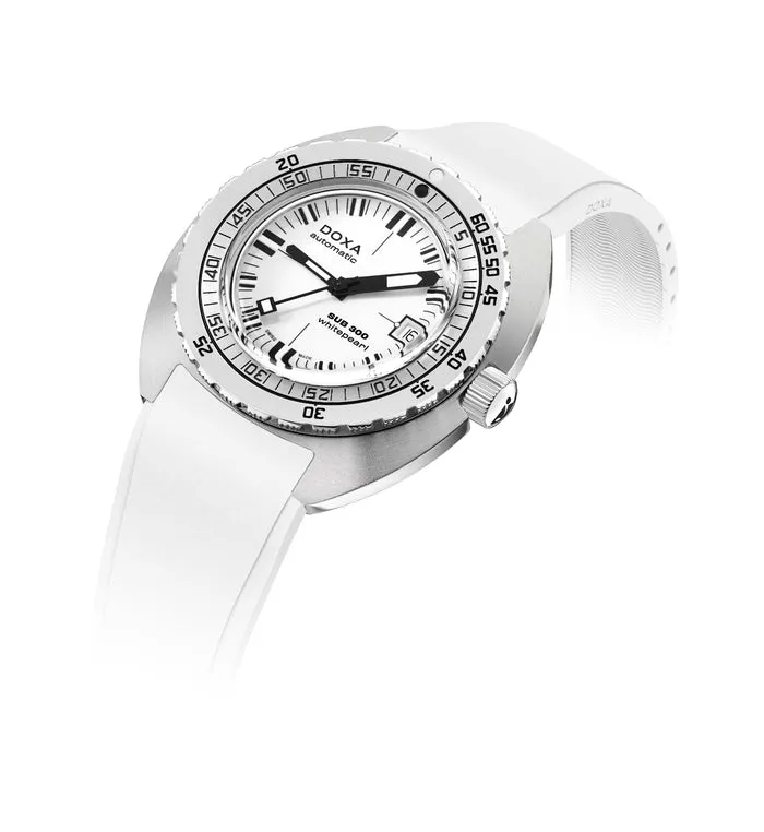 DOXA Sub 300 Whitepearl Rubber - 821.10.011.10